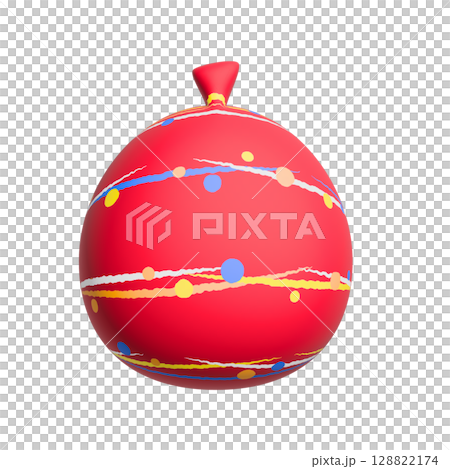 彩色水氣球 3D 紅色 128822174