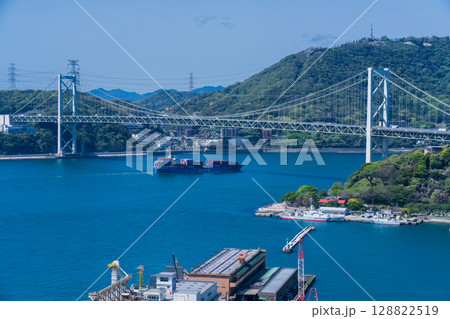 《福岡県》関門海峡の眺望 128822519