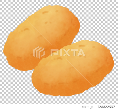 兩個炸丸子的插圖 128822537