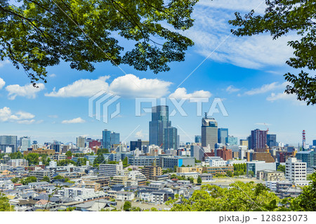 初夏の仙台市全景 128823073