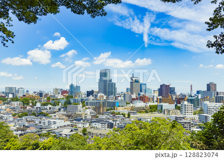 初夏の仙台市全景 128823074