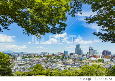 初夏の仙台市全景 128823078