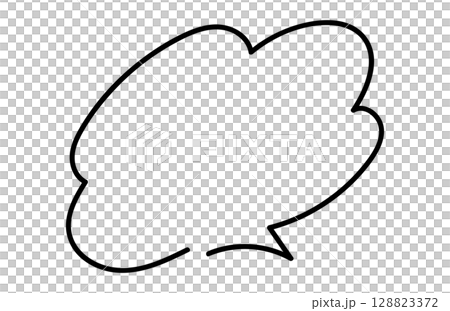 Simple and cute handwritten speech bubbles 128823372