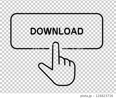 手で押しているダウンロードボタンアイコン 128823716