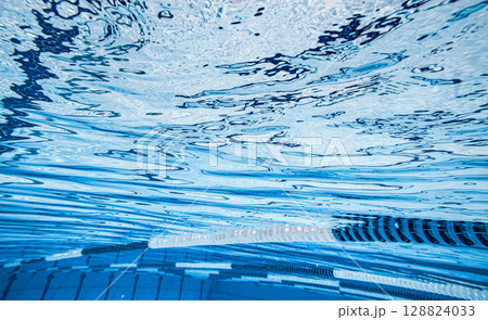 Sport swimming pool underwater background... 128824033