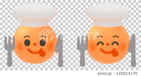 廚師表情符號 3D 圖標 128824170
