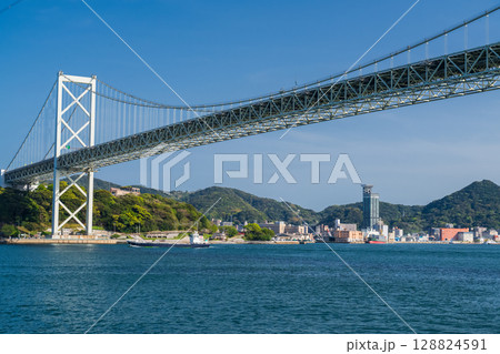 《福岡県》関門海峡の眺望・関門橋 128824591