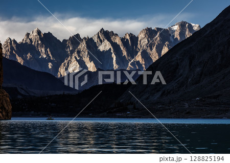 The Landscape of Attabad Lake, Hunza,Karakoram Highway, Pakistan 128825194