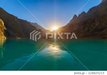 The Landscape of Attabad Lake, Hunza,Karakoram Highway, Pakistan 128825213