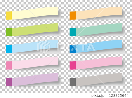 Set of colorful sticky notes 128825644