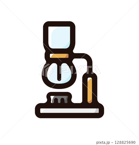 サイフォンコーヒーのイラストアイコン(コーヒー・カフェ・飲食店素材) サイフォンコーヒーのイラストアイコン(コーヒー・カフェ・飲食店素材) 128825690