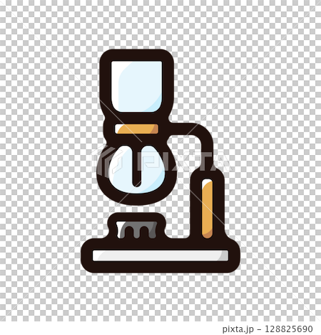 サイフォンコーヒーのイラストアイコン(コーヒー・カフェ・飲食店素材) サイフォンコーヒーのイラストアイコン(コーヒー・カフェ・飲食店素材) 128825690