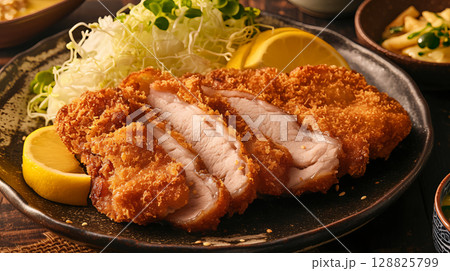 美味しそうなトンカツ 128825799