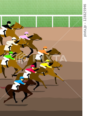 競馬のダートレース 128825946