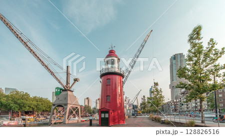 Hyperlapse of The Low Light of Hook of Holland in Rotterdam, Netherlands. Hyperlapse of The Low Light of Hook of Holland in Rotterdam, Netherlands. 128826516