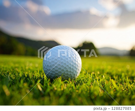 白いゴルフボール 白いゴルフボール 128827085
