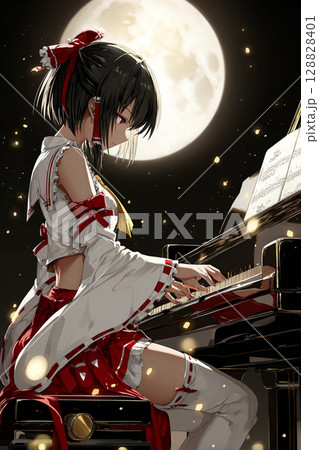 Music Girl 012｜光となった旋律、月の彼方へ 128828401