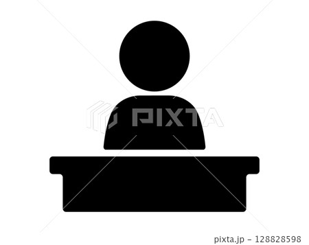 教壇のアイコン モノトーン 教壇のアイコン モノトーン 128828598