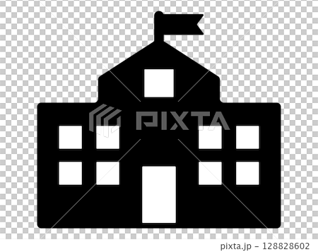 学校のアイコン モノトーン 学校のアイコン モノトーン 128828602