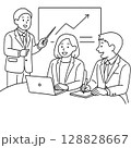 チームで打ち合わせしているイラスト 128828667