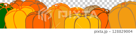 ハロウィンのかぼちゃだけの白背景・下部のみ(改 ハロウィンのかぼちゃだけの白背景・下部のみ(改 128829004