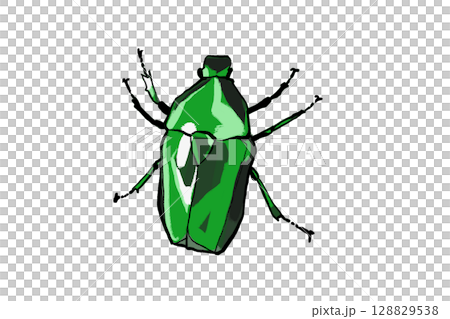 カナブンのイラスト 128829538