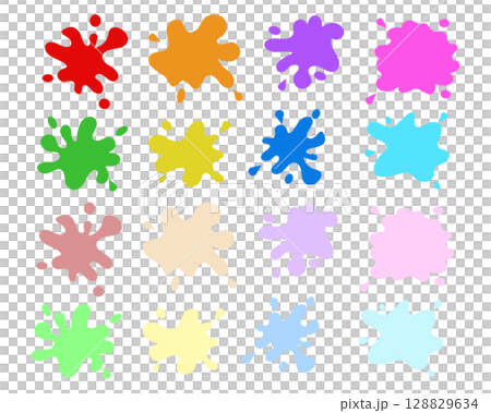 Splash set Ink/paint Colorful 128829634