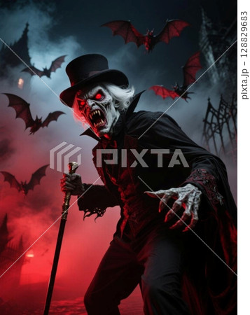 年配のドラキュラ伯爵 年配のドラキュラ伯爵 128829683