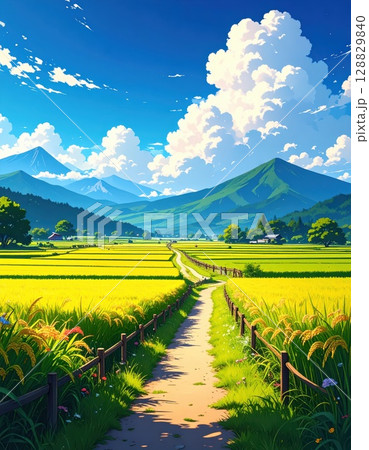 《AI画像》田舎の一本道 《AI画像》田舎の一本道 128829840