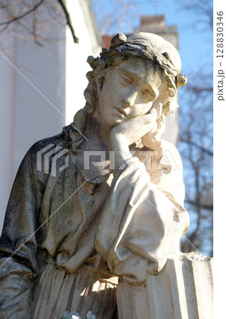 Angel statue, Church of Visitation of the Virgin Mary in Sisak, Croatia 128830346