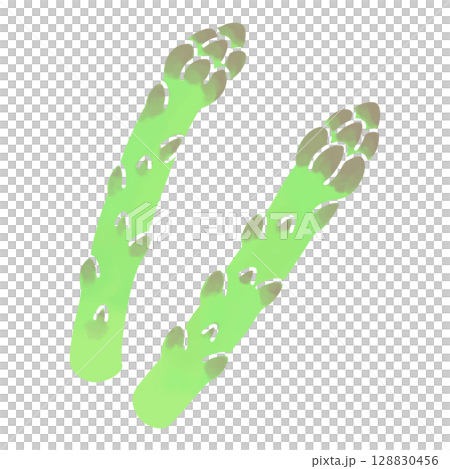 水彩風のシンプルなアスパラガスのイラスト 水彩風のシンプルなアスパラガスのイラスト 128830456