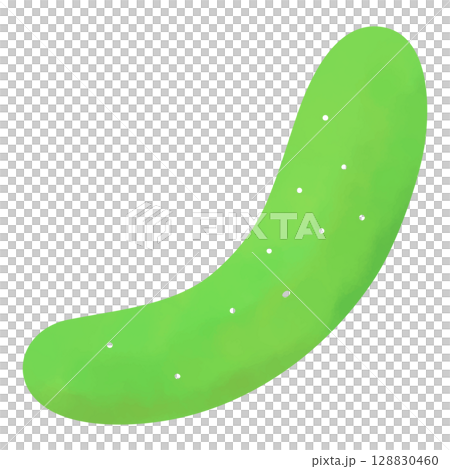Simple cucumber illustration in watercolor style Simple cucumber illustration in watercolor style 128830460