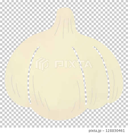 水彩風のシンプルなにんにくのイラスト 水彩風のシンプルなにんにくのイラスト 128830461