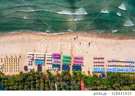 Aerial view of Da Nang city which is a very famous destination for tourists. Aerial view of Da Nang city which is a very famous destination for tourists. 128831415