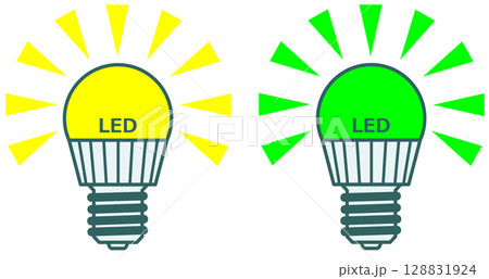 室内照明や設備の明かりをLED電球に交換するイラスト 室内照明や設備の明かりをLED電球に交換するイラスト 128831924
