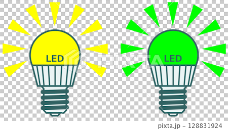 室内照明や設備の明かりをLED電球に交換するイラスト 室内照明や設備の明かりをLED電球に交換するイラスト 128831924