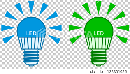 用 LED 燈泡取代室內照明和燈具的圖示 用 LED 燈泡取代室內照明和燈具的圖示 128831926