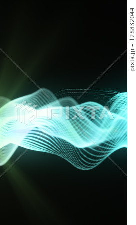 Futuristic digital wave with flowing bright blue particles, depicting innovation, technology, and motion Futuristic digital wave with flowing bright blue particles, depicting innovation, technology, and motion 128832044