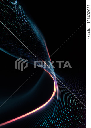 Professional dark-themed background featuring glowing lines and abstract digital background Professional dark-themed background featuring glowing lines and abstract digital background 128832688