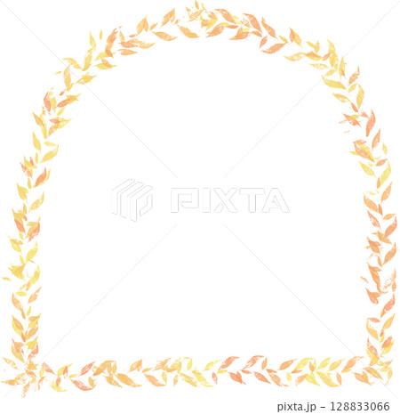 紅葉のアーチリースフレーム 紅葉のアーチリースフレーム 128833066