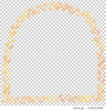 紅葉のアーチリースフレーム 紅葉のアーチリースフレーム 128833066