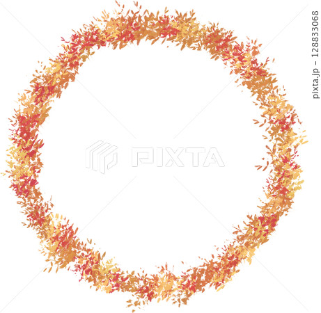 紅葉のリースフレーム 128833068