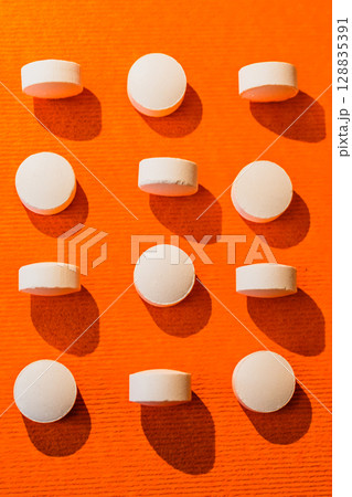 Lots of pills in a blister packs. Medical drug. Medicine. Medical background 128835391