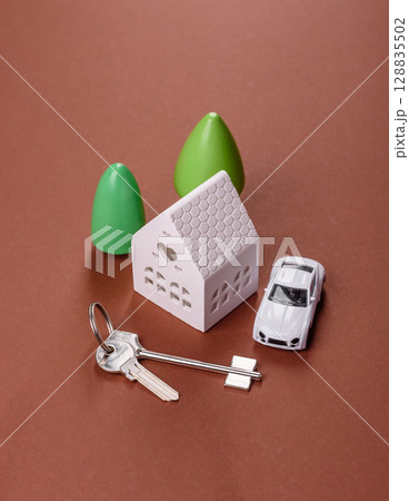 Money, property and loan, conceptual business background 128835502