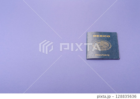 Mexican passport for travelling, flying and doing business 128835636