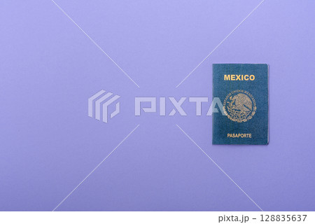 Mexican passport for travelling, flying and doing business 128835637