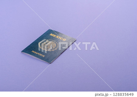 Mexican passport for travelling, flying and doing business 128835649
