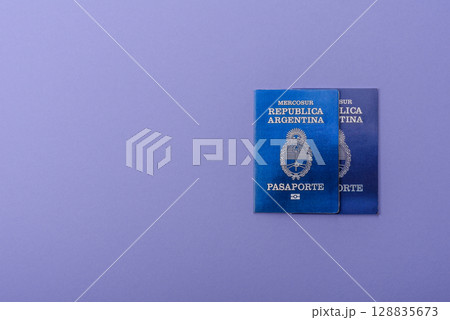 Argentine passport for travelling, flying and doing business. Argentina document Argentine passport for travelling, flying and doing business. Argentina document 128835673