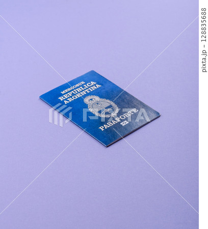 Argentine passport for travelling, flying and doing business. Argentina document 128835688