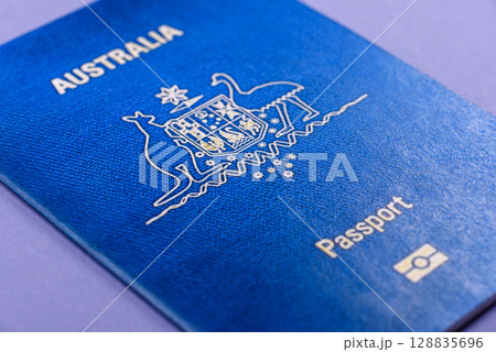 Australian passport for travelling, flying and doing business. Australia document 128835696
